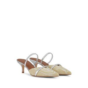 MALONE SOULIERS Womens Yellow Frankie Kitten Heel Slip On Heeled Mules Shoes 41